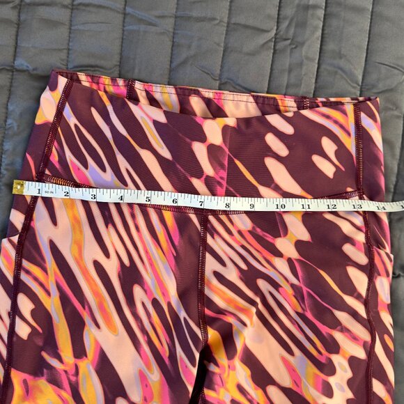 Tek Gear High Rise Workout Leggings Pocket Abstract Print Athletic Yoga Pants Si - Picture 7 of 7